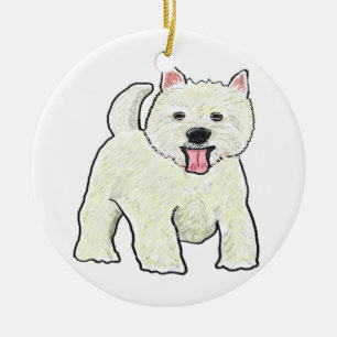 Westie West Highland White Terrier Ceramic Ornament