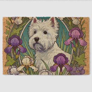 Westie West Highland White Terrier Fiber Doormat