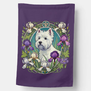 Westie West Highland White Terrier House Flag