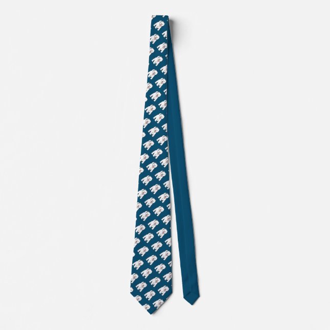 Westie West Highland White Terrier Neck Tie (Front)