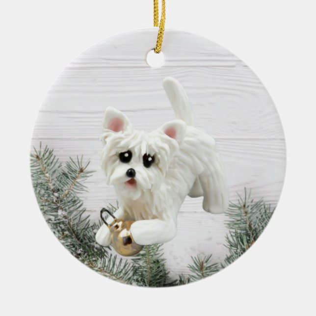 Westie West Highland White Terrier Ornament (Front)