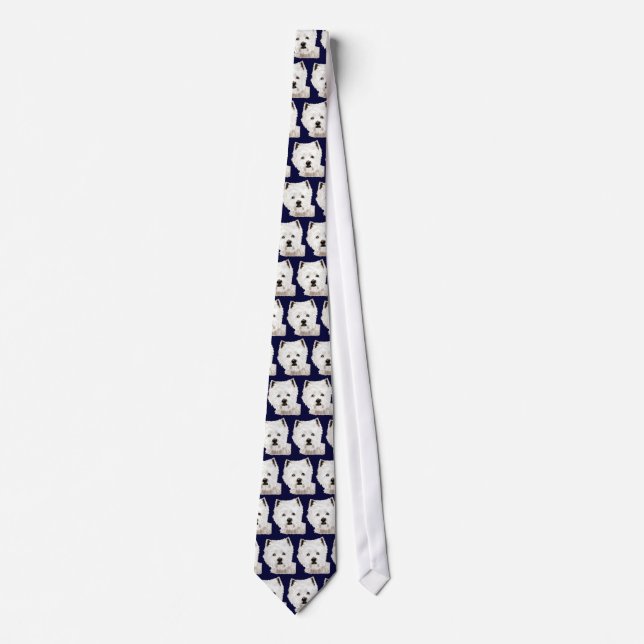Westie West Highland White Terrier Tie (Front)