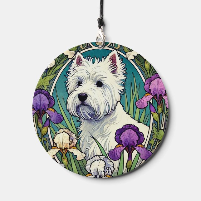 Westie West Highland White Terrier Wind Chime (Front)