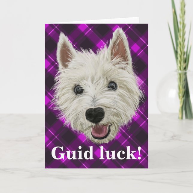 Westie Wisdom! Guid Luck! Thank You Card (Front)