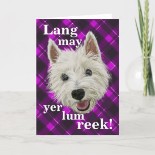 Westie Wisdom! Lang May Yer Lum Reek! Letterpress Thank You Card