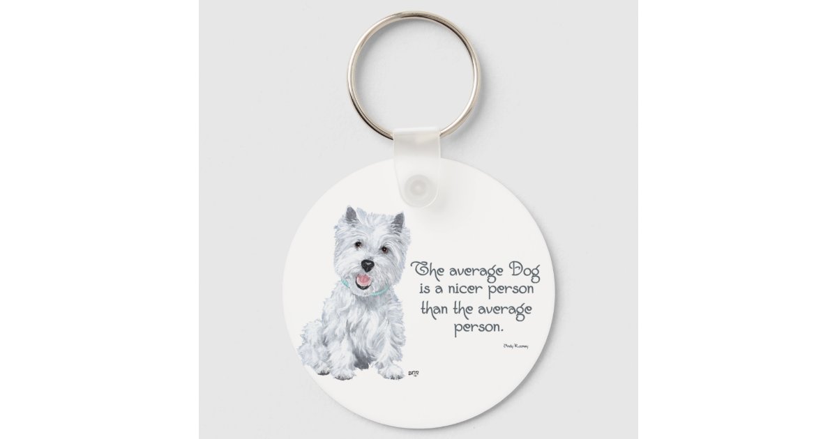 Westy keyrings / West Highland White Terrier key chains and dog