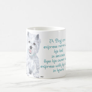 Westie Wisdom - Wagging Tail or Tongue? Coffee Mug