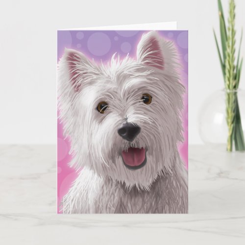 Westie With A Smile Holiday Card
