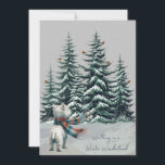 Westie with Cardinals Winter Christmas Card<br><div class="desc">Westie with cardinals Walking in a Winter Wonderland Christmas Card</div>