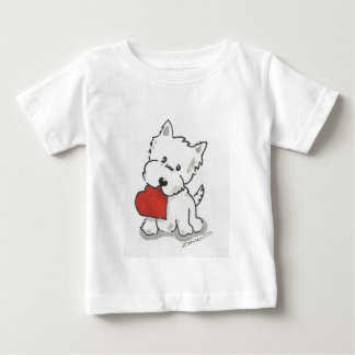 Westie With Heart Baby T-Shirt