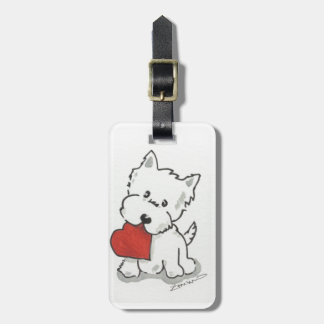 Westie With Heart Luggage Tag