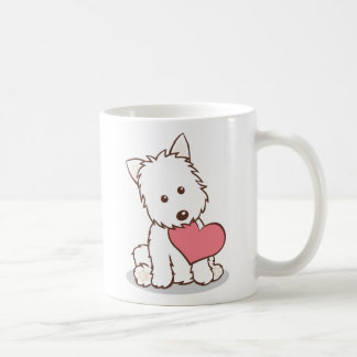 Westie with Heart Shape Mug