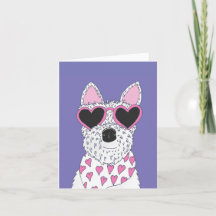 Westie with Heart Sunglasses