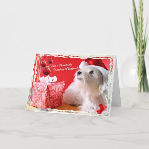 Westie Wonderful Christmas Wishes4 Customize It 2 Holiday Card