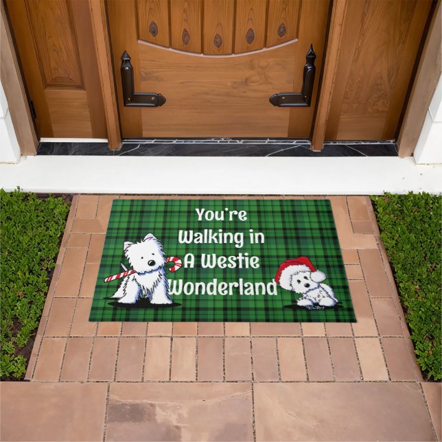 Westie Wonderland Christmas Doormat (Outdoor)