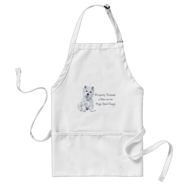 Westie Words of Wisdom Adult Apron (Front)