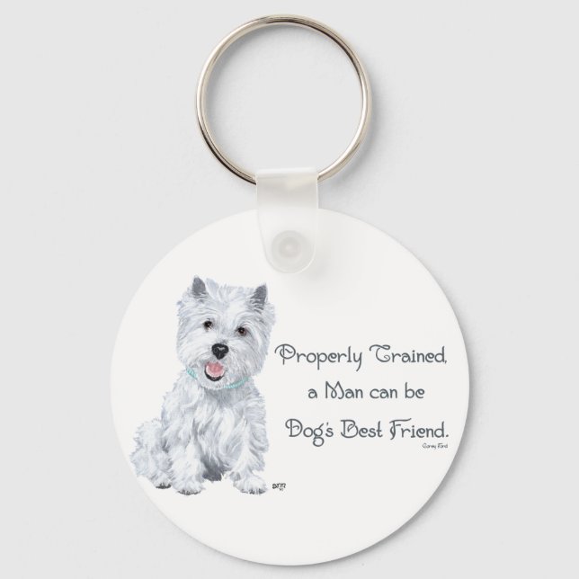 Westie Words of Wisdom Keychain (Front)