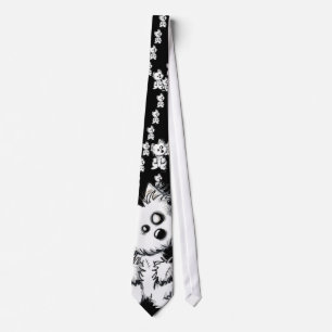 Westie Zombie Dog Neck Tie