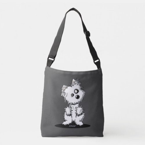 Westie Zombie KiniArt Halloween Crossbody Bag