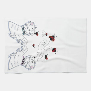 Westies and Ladybirds Kitchen Towel