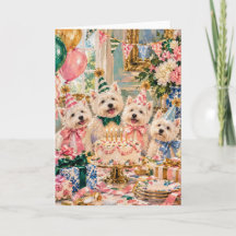 Westies Birthday Card