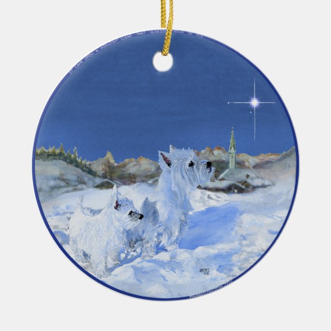 Westies Christmas Ornament (Front)