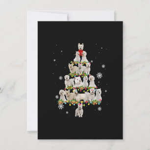 Westies Christmas Tree Lights Dog Lovers Xmas Invitation