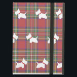 Westies iPad Air Case<br><div class="desc">Westies light red tartan iPad Air Case. A West Highland White Terrier with a red collar pattern.</div>