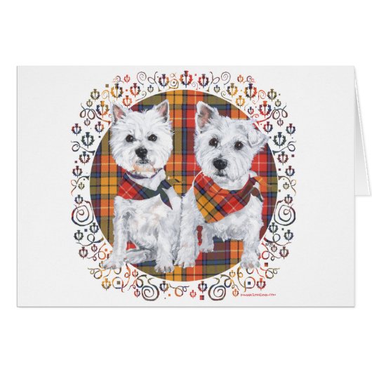 Westies on Tartan (Front Horizontal)