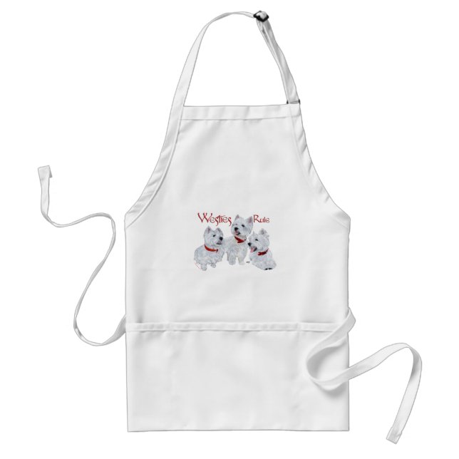 Westies Rule! Adult Apron (Front)