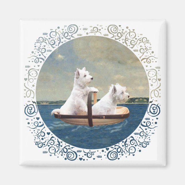 Westies Set Sail Magnet (Front)