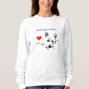 Westies Time, Valentine, Westie Sketch and Heart Sweatshirt