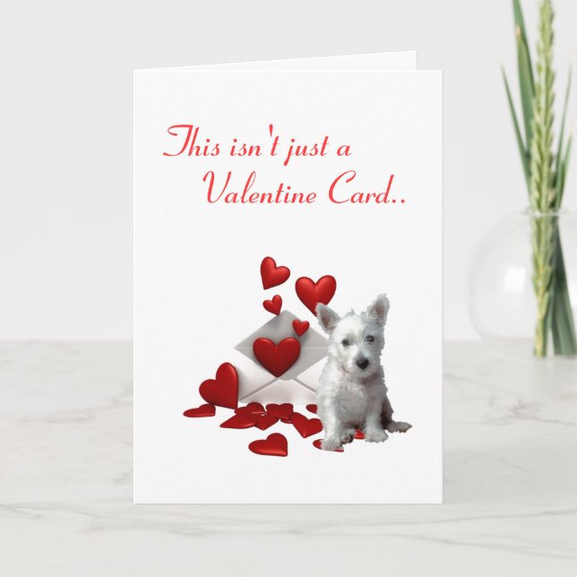 Westies Valentine.. I Wuf You Card (Front)