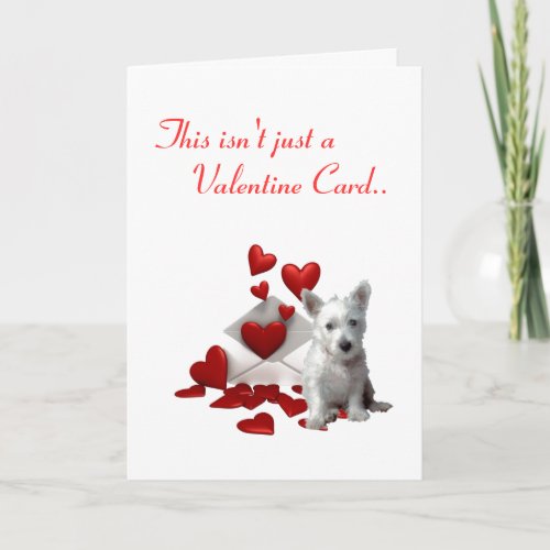 Westies Valentine I Wuf You Card