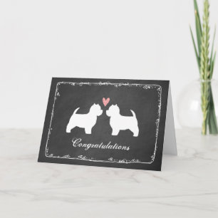 Westies Wedding Congratulations Card