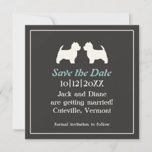 Westies Wedding Save the Date Invitation