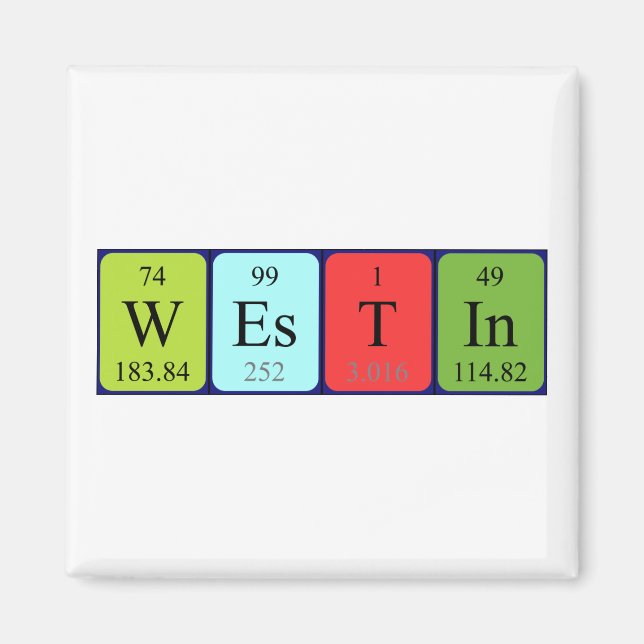 Westin periodic table name magnet (Front)