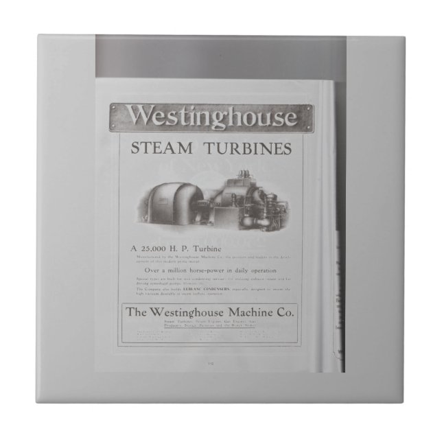 Westinghouse steam turbine  ceramic tile (Front)