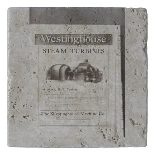 Westinghouse steam turbine  ceramic tile trivet