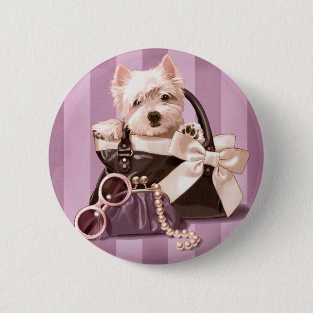Westland Terrier Pinback Button (Front)