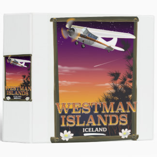 Westman Islands Iceland travel poster 3 Ring Binder