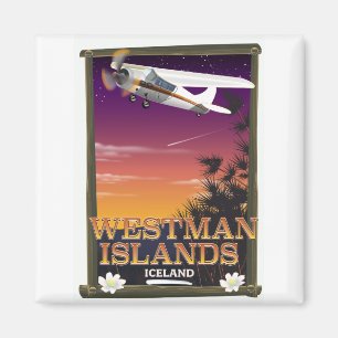 Westman Islands Iceland travel poster Magnet