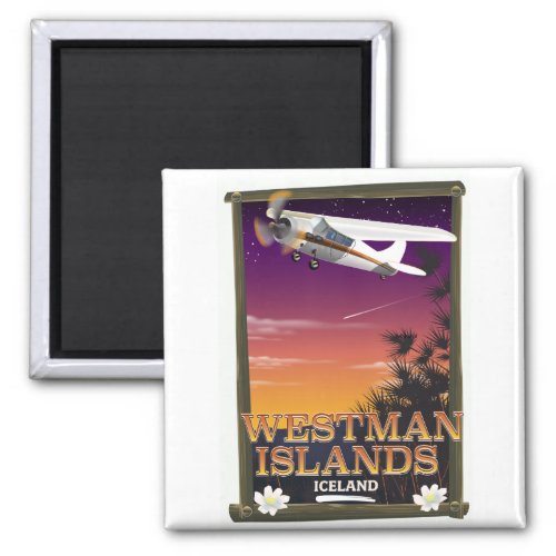 Westman Islands Iceland travel poster Magnet