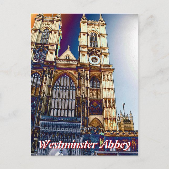 Westminister Abbey London UK postcard (Front)