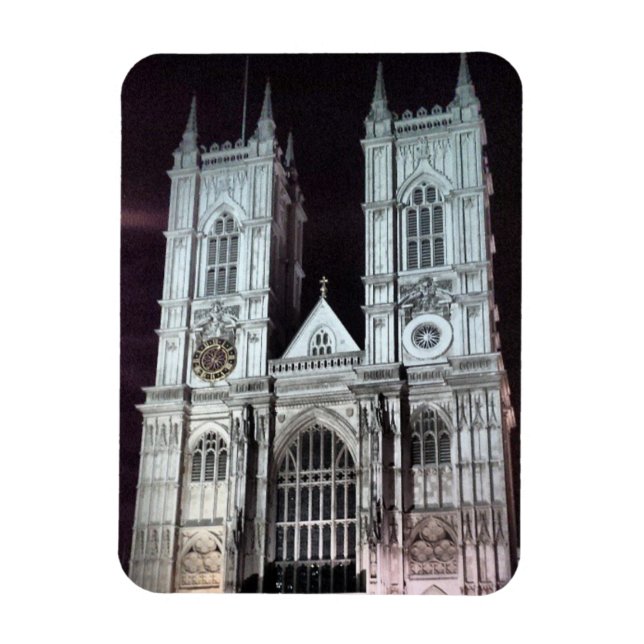 Westminster Abbey by Night Magnet (Vertical)