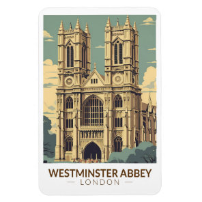 Westminster Abbey England Travel Art Vintage Magnet
