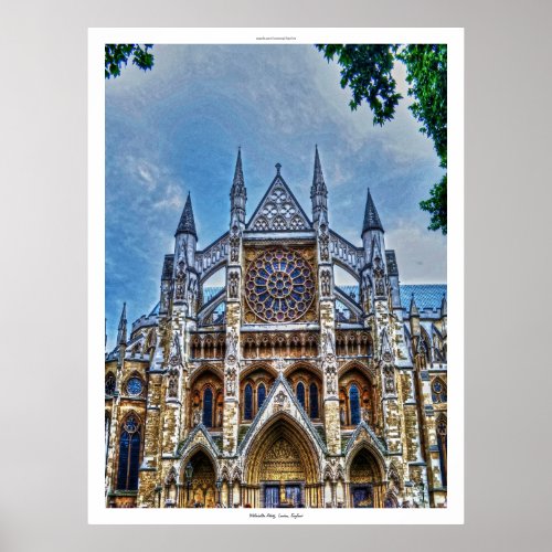Westminster Abbey London England UK Poster