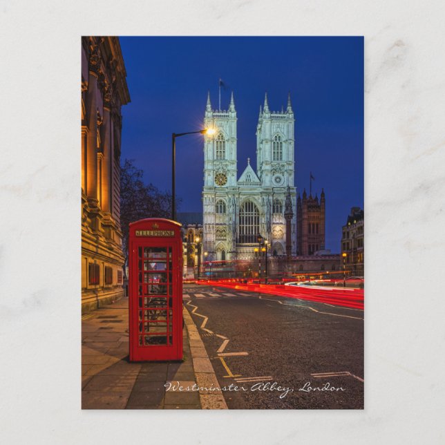 Westminster Abbey, London UK Postcard (Front)
