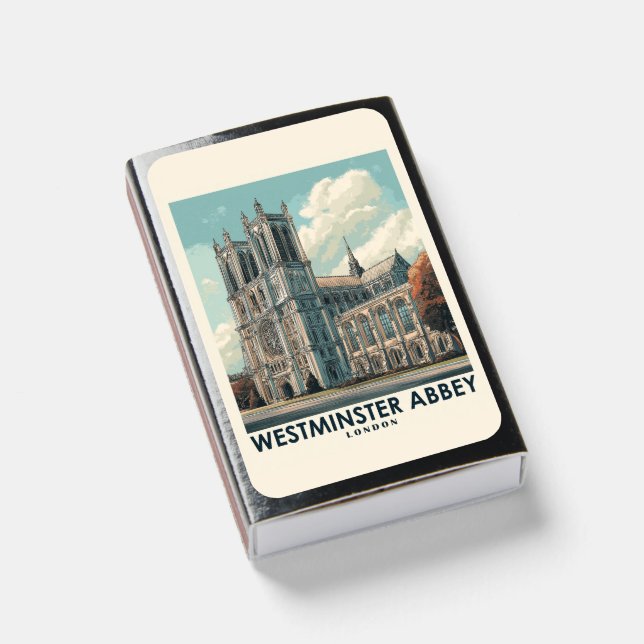 Westminster Abbey London Vintage Travel Matchboxes (Front Closed)