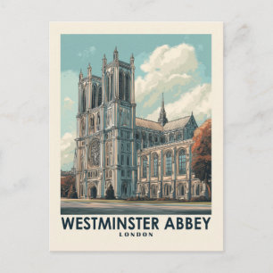 Westminster Abbey London Vintage Travel Postcard
